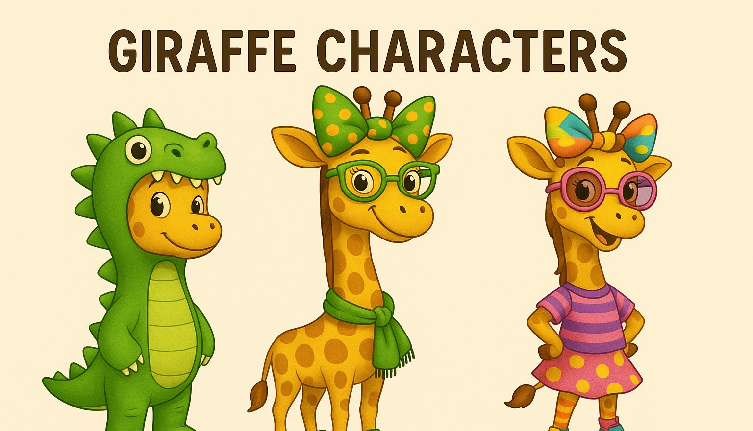 Pre-K University giraffe characters