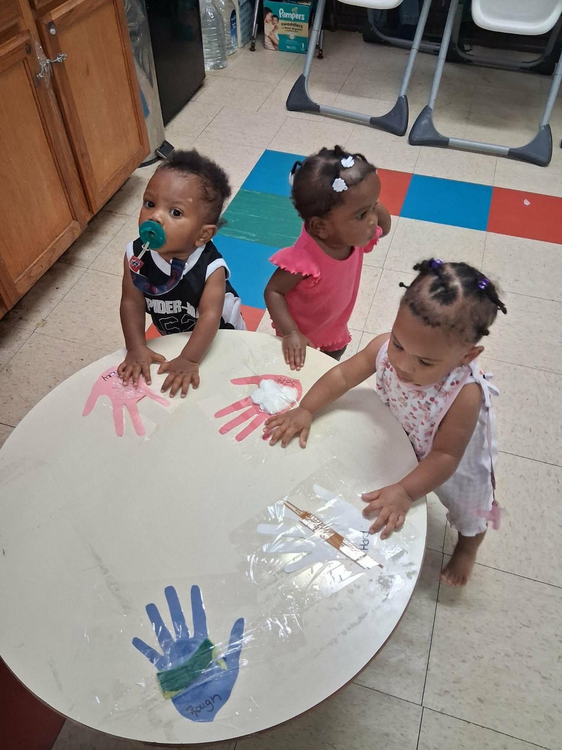 Young children participating in an activity