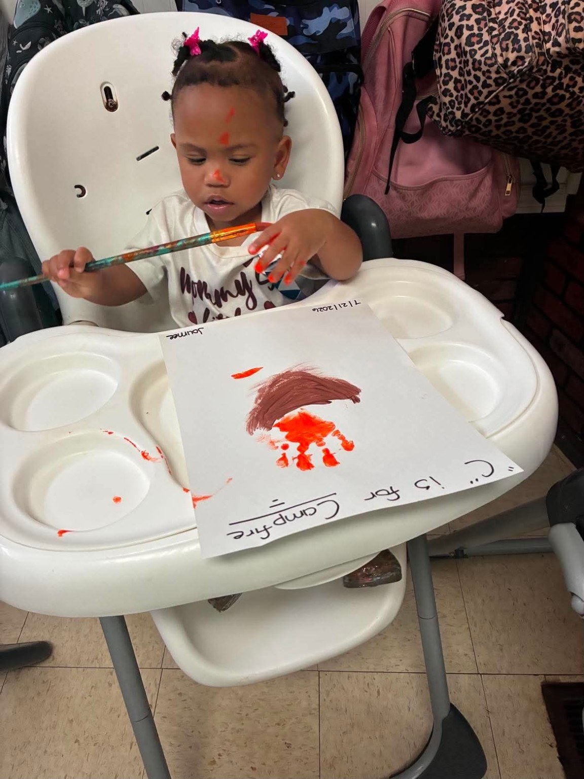 A child painting