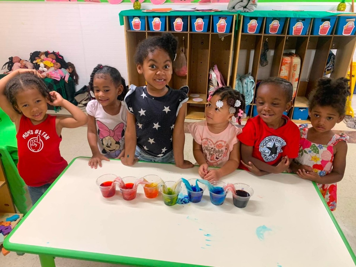 Children enjoying a classroom science activity
